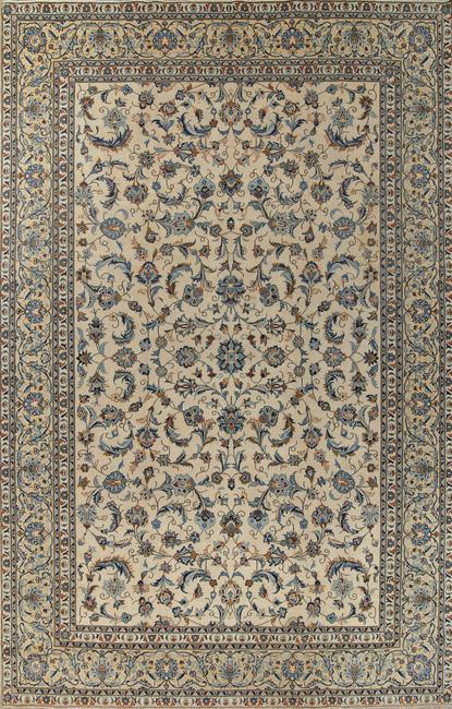 Antique Floral Kashan Persian Hand-Knotted 10x15 Wool: Title: Antique Floral Kashan Persian Hand-Knotted 10x15 Wool Rug Provenance/Additional Info: A Beautiful Genuine Iran ( Persia ) Kashan rug is Hand Knotted by skillful weavers in Iran ( Persia ) with