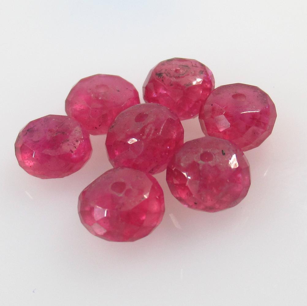 15.88 Ctw Natural 7 Mozambique Red Ruby Round Beads (1 of 2)