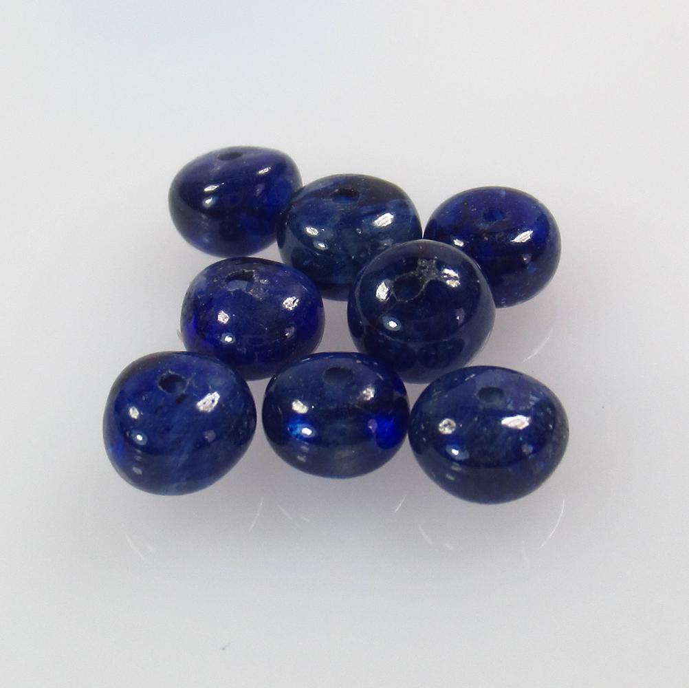 12.05 Ctw Natural 8 Blue Sapphire Round Beads (1 of 2)