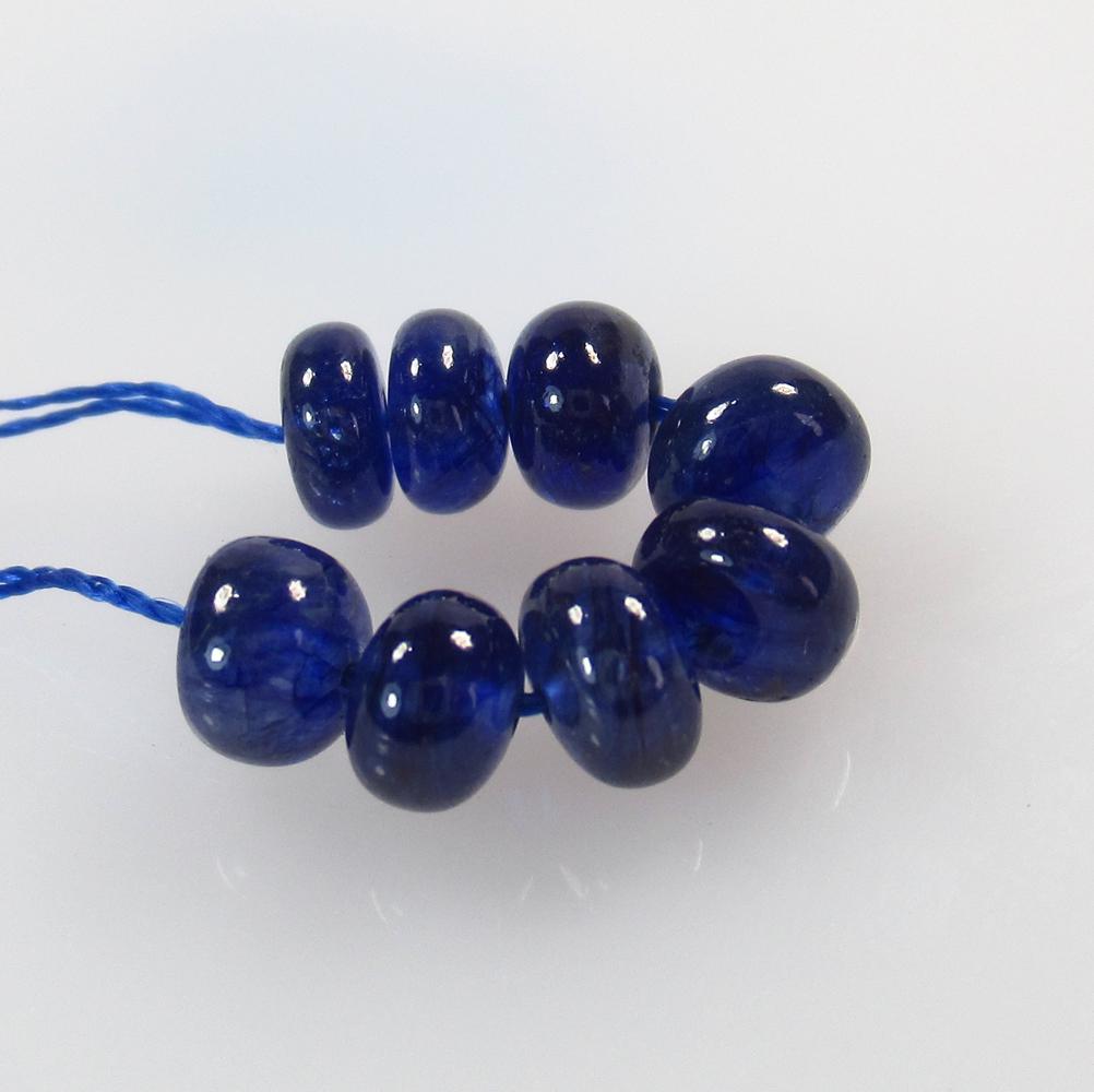 10.57 Ctw Natural 8 Blue Sapphire Round Beads (1 of 2)