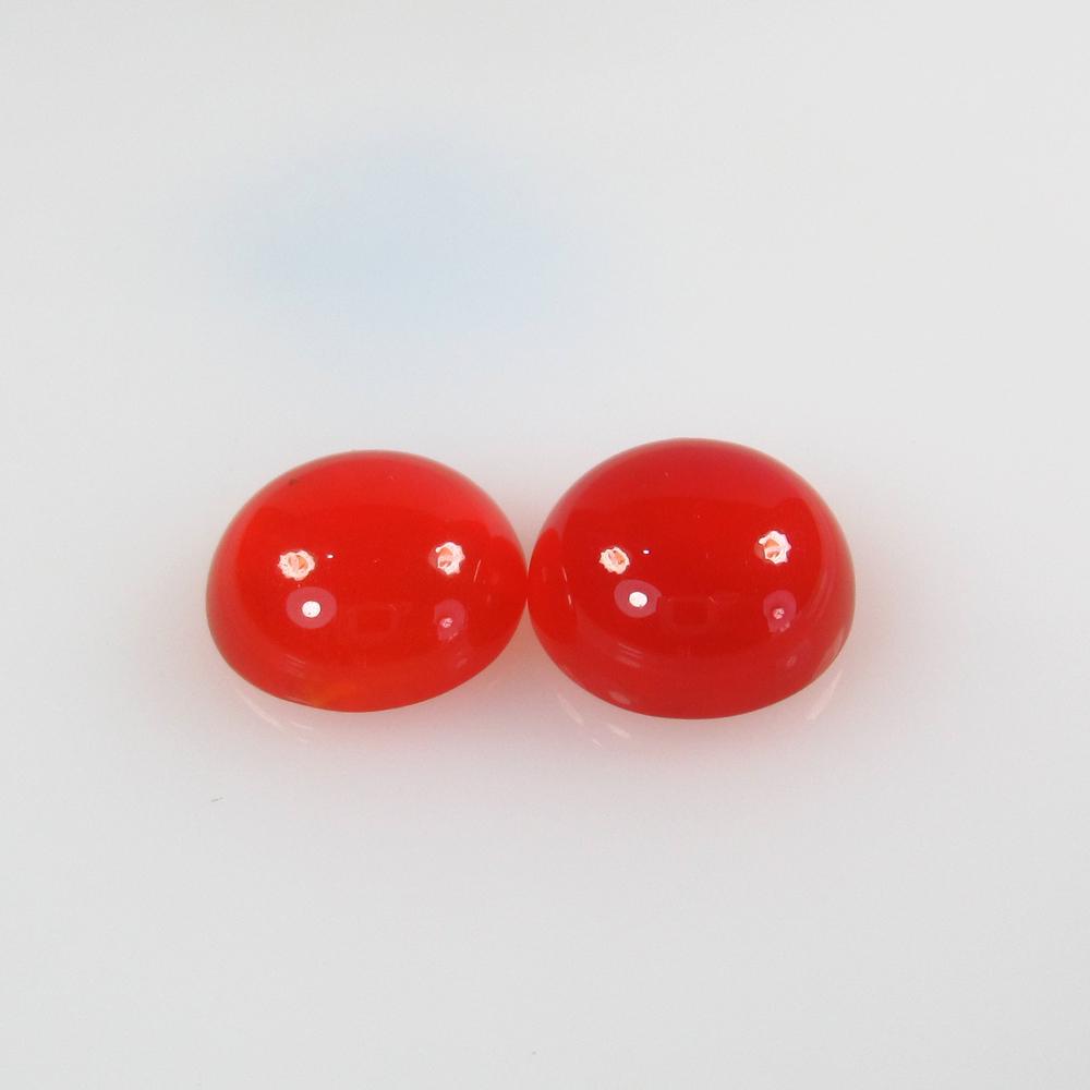 8.93 Ct Natural Orange Carnelian Round Pair: No Reserve! Title: 8.93 Ct Natural Orange Carnelian Round Pair Stone Clarity: Semi-Transparent Gemstone: Natural Carnelian Carat Weight: 8.93 Size/Dimensions: 11.20 x 11.20 x 5.30 mm / 2 PC's Addition