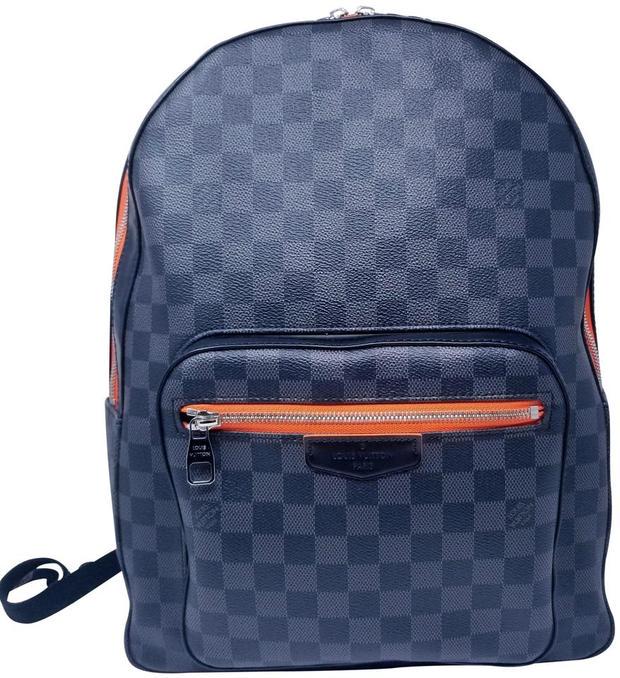 Louis Vuitton Limited Edition Josh Comet Damier: We offer an extremely rare, Limited Edition Louis Vuitton Josh Backpack, The Comet in Damier Graphite Black and Orange Comet trim. The backpack offers a Limited Edition orange trim . This beautiful ba