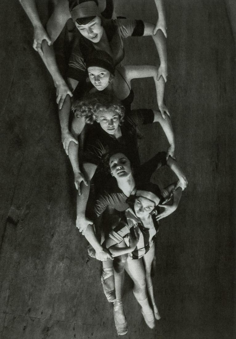 MARGARET BOURKE-WHITE - Machine Dance, Moscow Ballet: Artist: MARGARET BOURKE-WHITE Title: Machine Dance, Moscow Ballet School, 1931 Medium: Photo Litho, 1999, Italy Dimensions: 6.25x9" Description: Heat Wax Mounted on 8.5x11" Conservation Board Artist B
