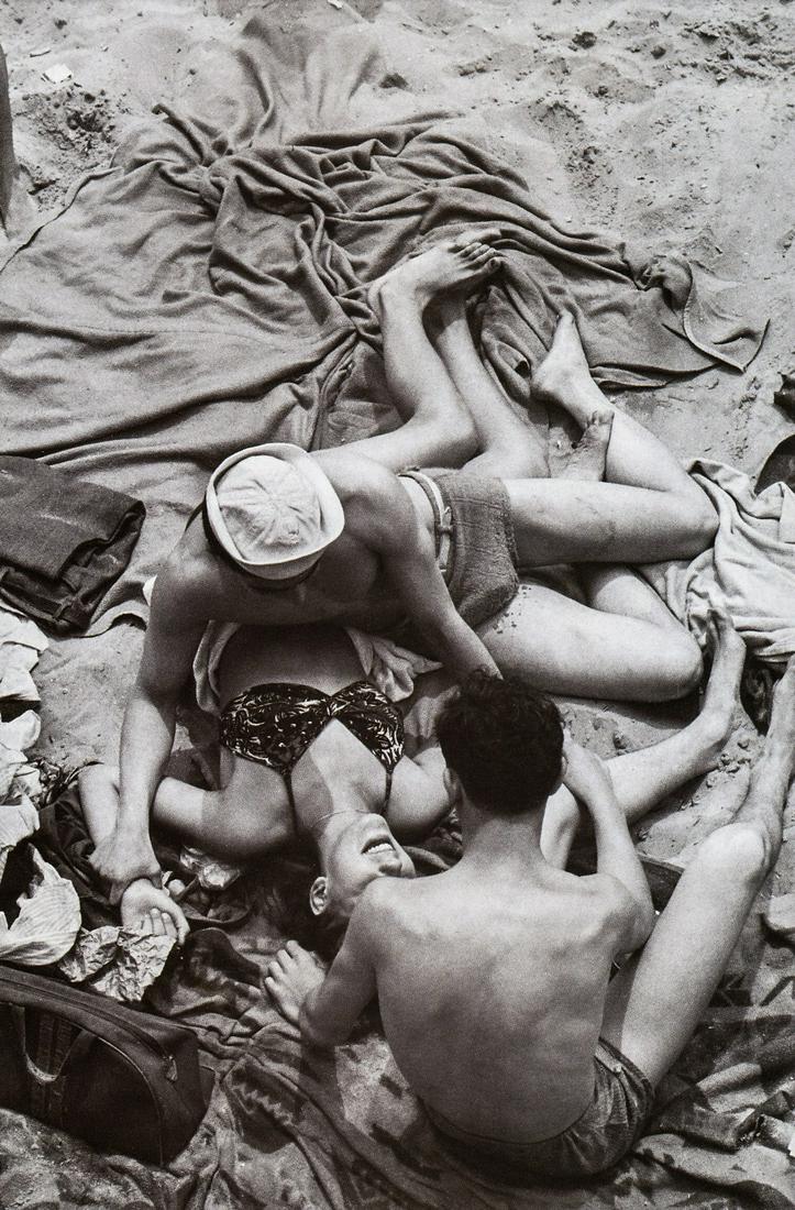 HENRI CARTIER-BRESSON - Coney Island, 1946: Artist: HENRI CARTIER-BRESSON Title: Coney Island, 1946 Medium: Photo Litho, 1995, USA Dimensions: 5x7.5" Description: Heat Wax Mounted on 8.5x11" Conservation Board Artist Bio: Henri Cartier-Bresson 