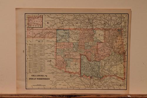 1892 Map of Oklahoma and the Indian Territories (1 of 3)