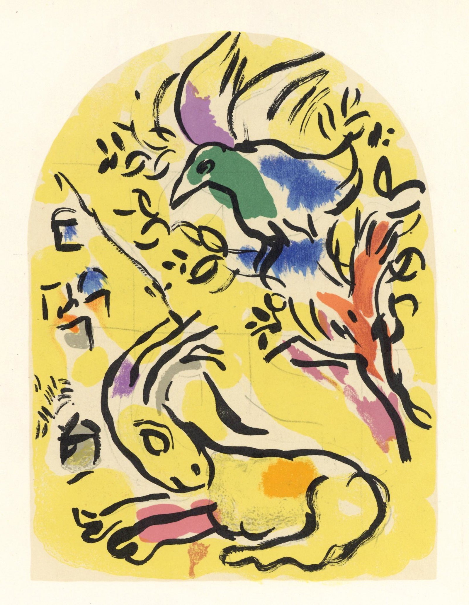 Marc Chagall Tribes of Israel lithographs - Set of 12: Medium: lithographs (after the watercolors). A beautiful collection of lithographs, from the watercolor studies for the Jerusalem Windows, executed by Chagall in preparation for his famous stained-gla