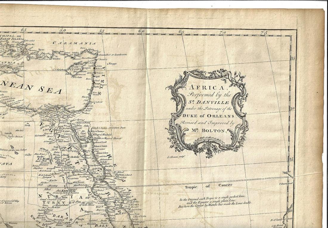 1755 Large Wall Map of Africa (1 of 5)