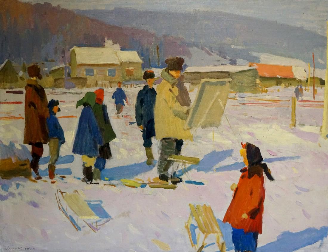 Oil painting Roller coaster ride Gabriel Martynovich: *** ABOUT THIS PAINTING *** * TITLE: "Roller coaster ride" * ARTISTS: Gabriel Martynovich Gluck * SIZE: 66?88 cm/'25.98?34.64 inches' * MEDIUM: oil, canvas * HAND PAINTED: Original painting from our c