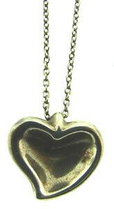 TRENDY Tiffany & Co. Elsa Peretti Sterling Silver Heart: DK Tiffany & Co. Sterling Silver Elsa Peretti Heart Necklace · Wonderful necklace that is a necessity in your collection. · The weight is 4.3 grams. · The length of the chain is 16 inches. The leng