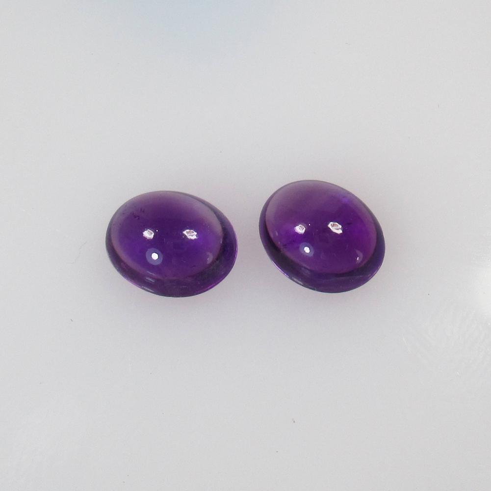 4.69 Ct Natural Purple Amethyst Oval Pair (1 of 2)