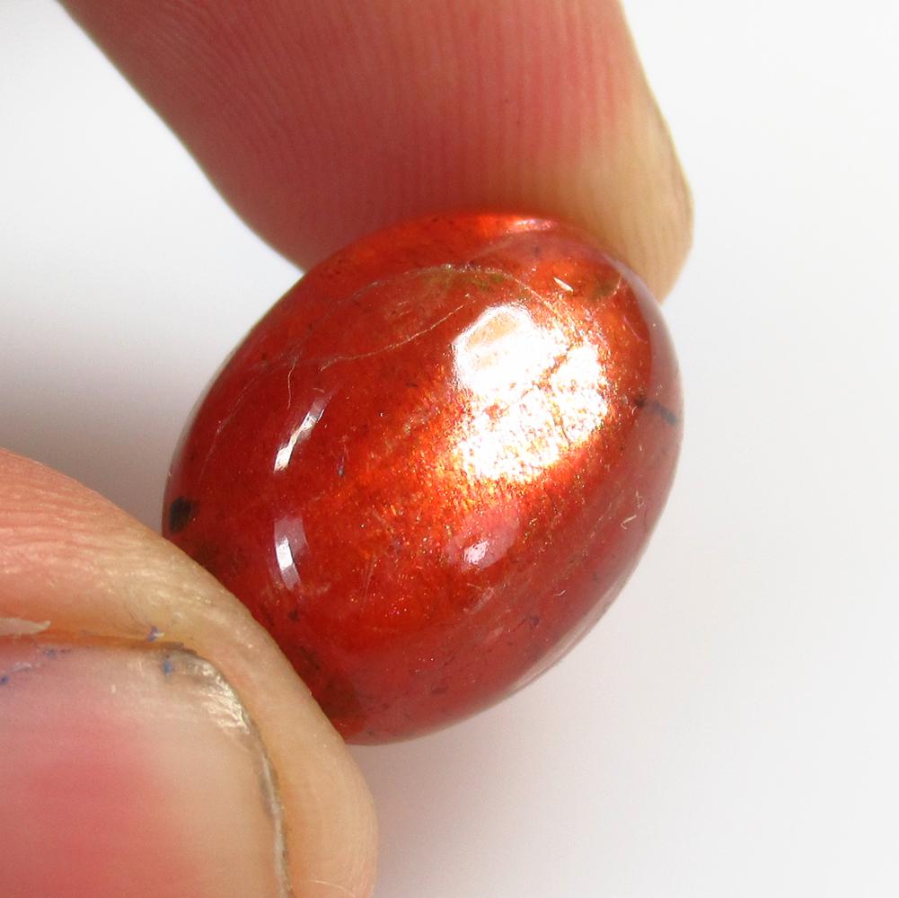 15.36 Ct Natural Orange Sunstone Oval Cab: No Reserve! Title: 15.36 Ct Natural Orange Sunstone Oval Cab Stone Clarity: Opaque Gemstones: Natural Sunstone Carat Weights: 15.36 Size/Dimensions: 18.00 x 12.90 x 7.20 mm Additional Information: Exc
