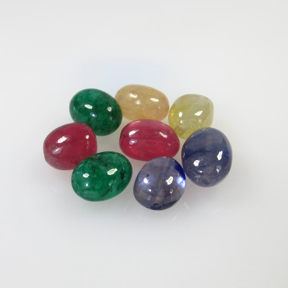 29.94 Ct Natural 8 Ruby Emerald Sapphire Beads (1 of 2)