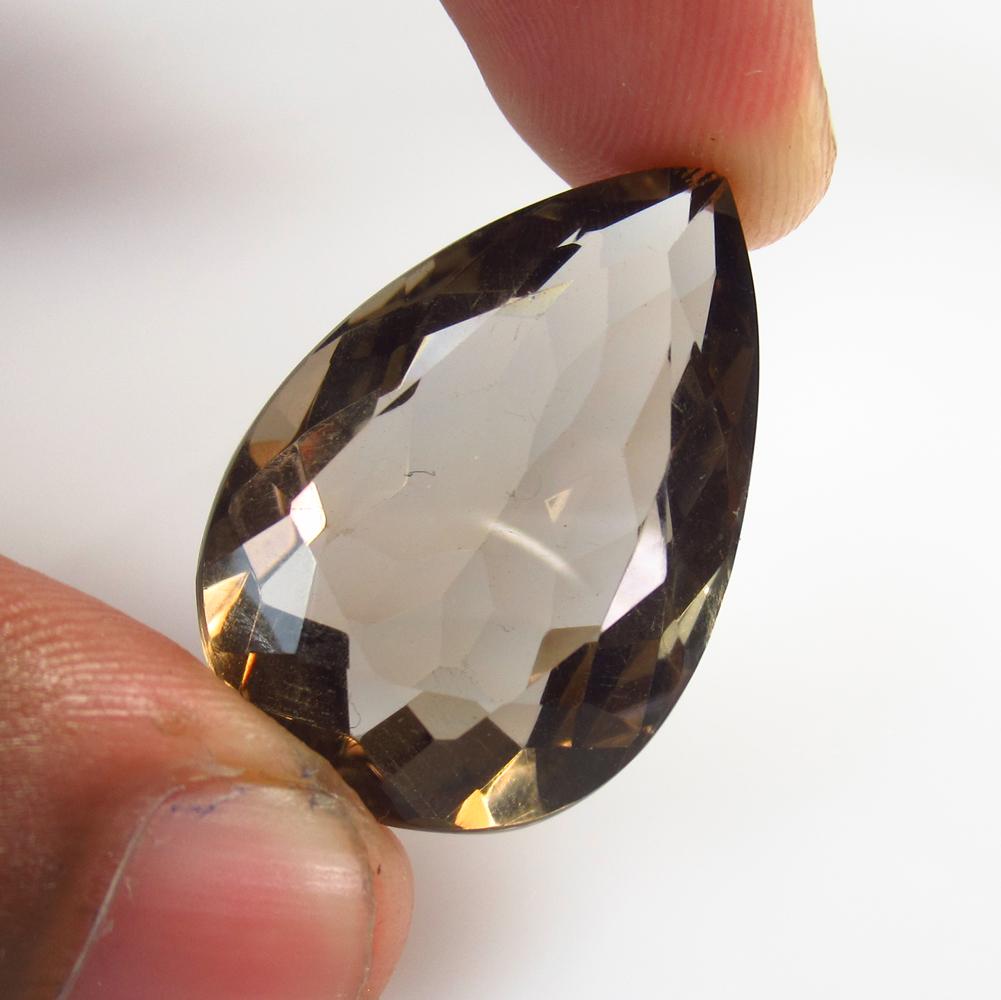 41.01 Ct Natural Smoky Quartz Pear Cut (1 of 2)