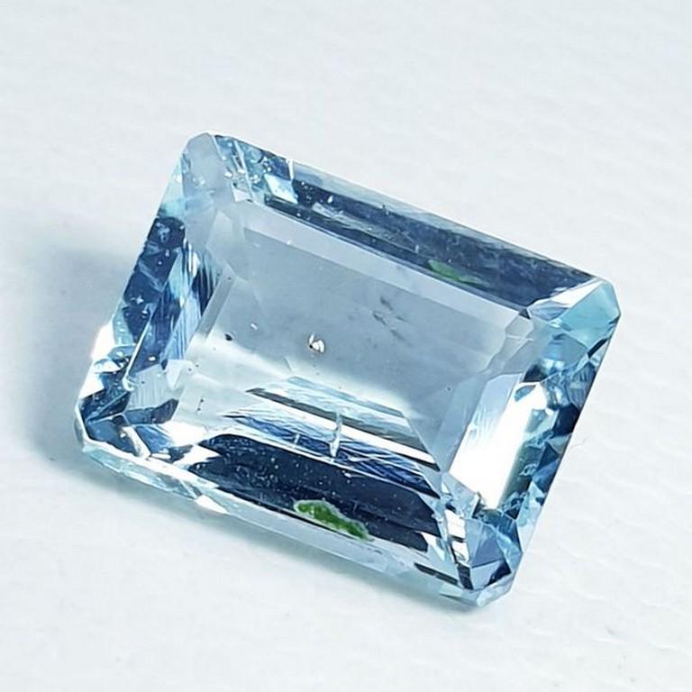 0.88 ct Natural Aquamarine Emerald Cut (1 of 4)