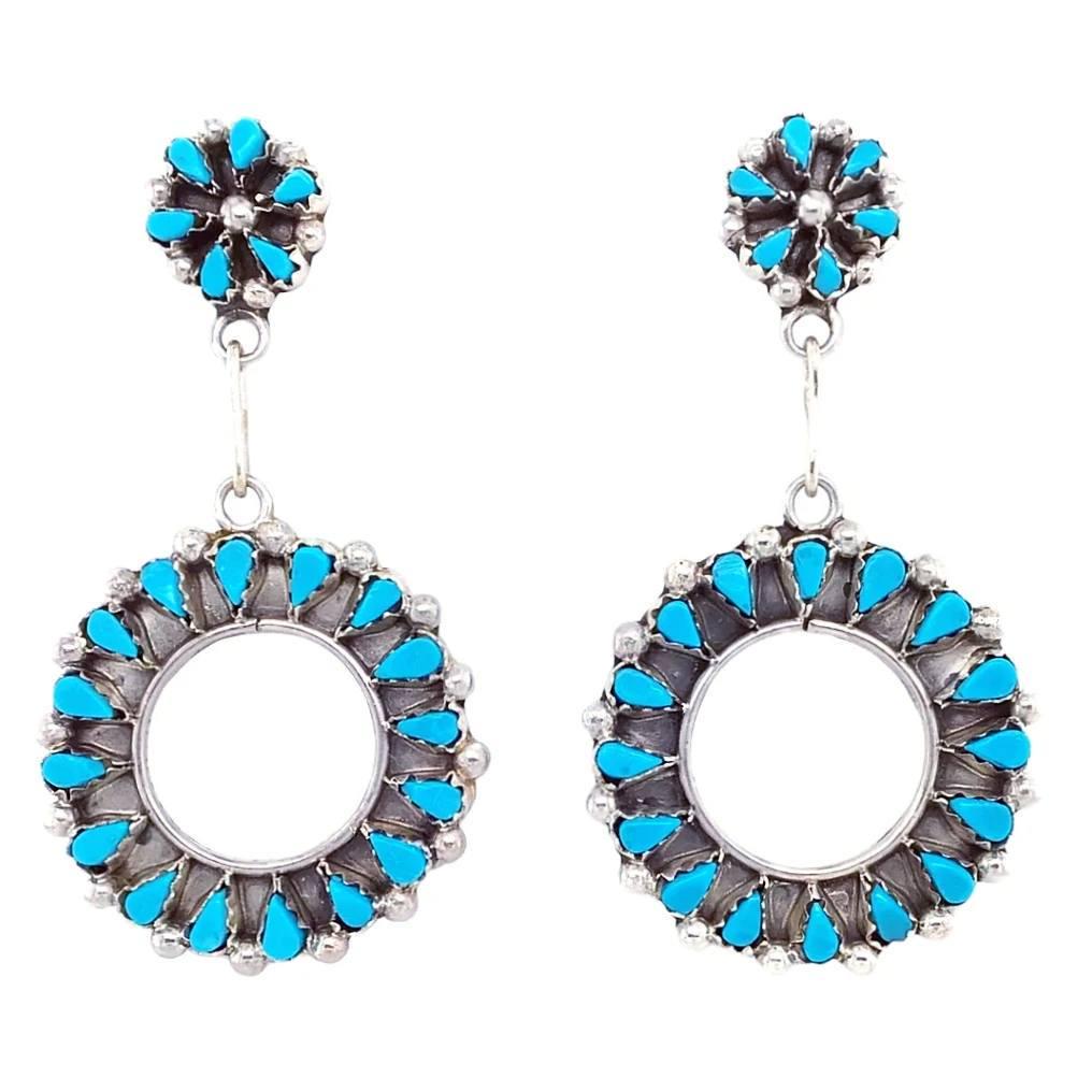 Zuni Petit Point Sleeping Beauty Turquoise Sterling (1 of 4)
