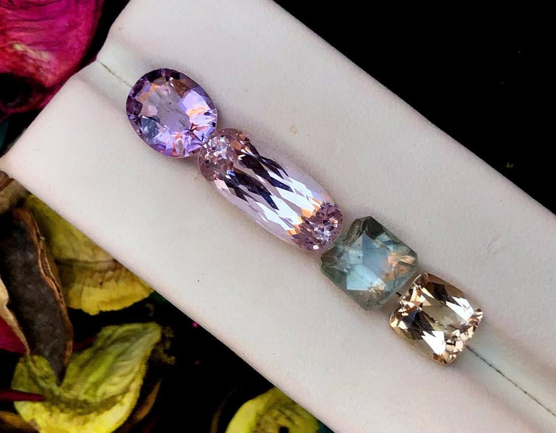 Amethyst , Kunzite , Apatite , Topaz - Natural Stones , (1 of 3)