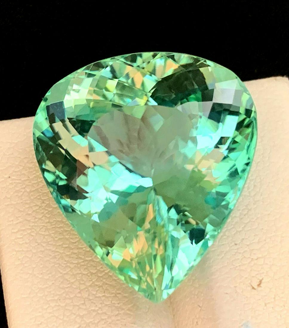 Green Color Kunzite Pear Cut Gemstone Flawless and (1 of 5)