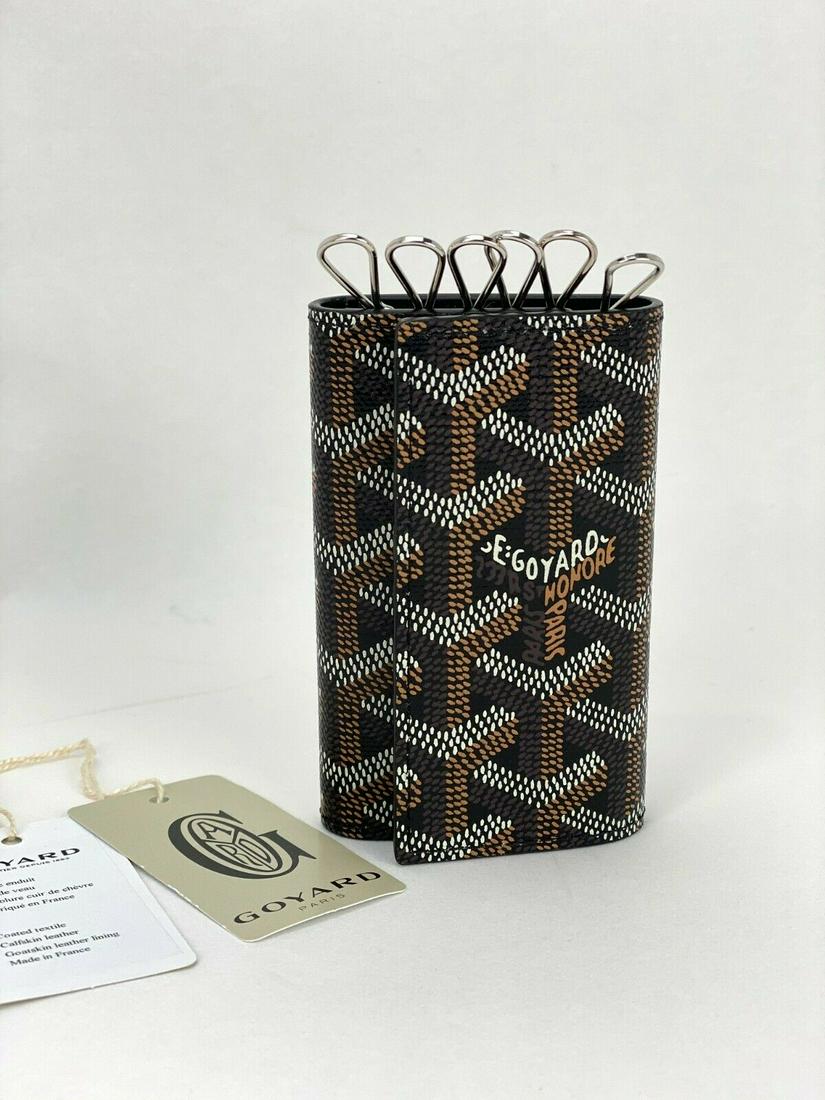 GOYARD Saint Michel Black Brown White Coated Canvas 6 (1 of 12)