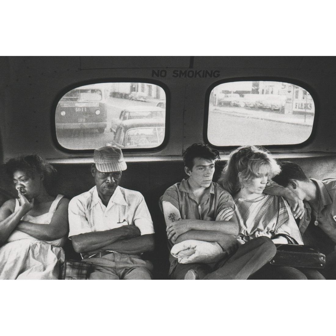 BRUCE DAVIDSON - Brooklyn Gang, Back Seat of a Bus: Artist: BRUCE DAVIDSON Print Title: Brooklyn Gang, Back Seat of a Bus Summer of 1959 Medium: Sheet-fed Gravure Printing Date: 1990's Printed in Japan Image Size: 5.25 x 8.25 inches Bruce Davidson (b.