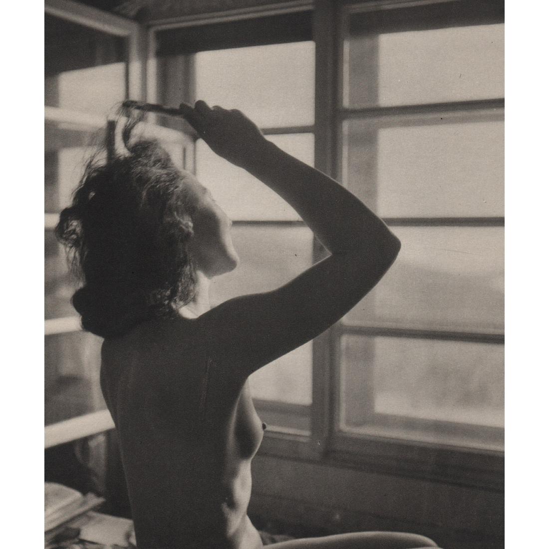 VACLAV JIRU - Morning I - Nude: Artist: VACLAV JIRU Print Title: Morning I Medium: Sheet-Fed Gravure Printing Date: 1940's Printed in Prague Image size approx. 8.75 X 7.5 inches Václav Jír? (1910-1980) was a Czech photographer and