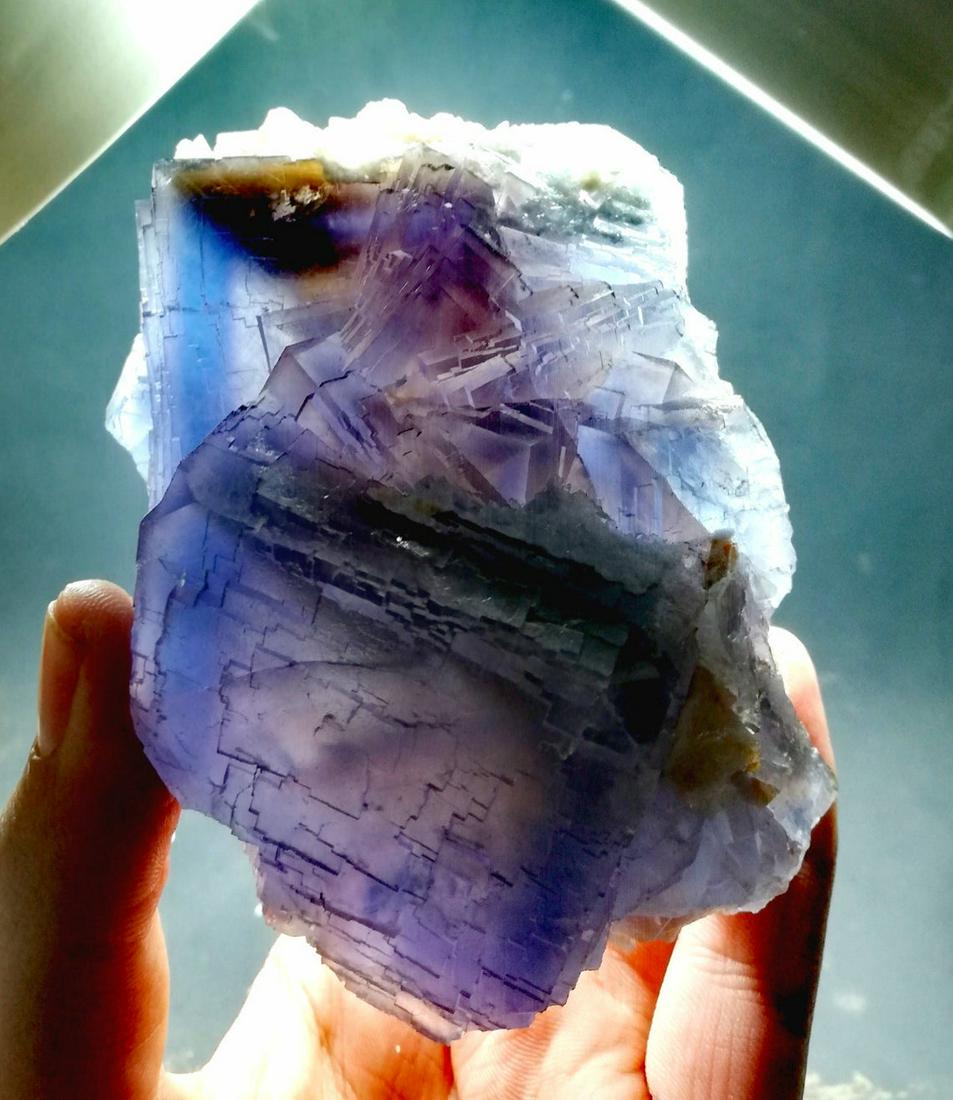 Fluorite Specimen , Natural Cubic Phantoms Purple: Materials: Fluorite, Specimen Read the full description Description Fluorite Specimen , Natural Cubic Phantoms Purple Fluorite Crystal From Pakistan - Crystal has unique steps terminations. Crystal ha