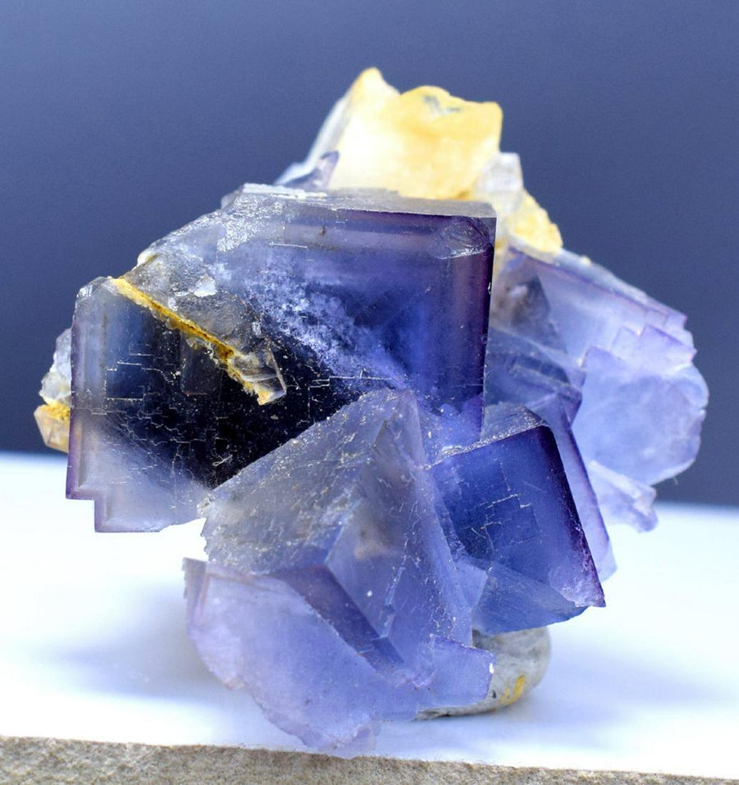 Fluorite Specimen , Natural Cubic Phantoms Multi Color: Materials: Fluorite, Specimen Read the full description Description Fluorite Specimen , Natural Cubic Phantoms Purple Fluorite Crystal From Pakistan - Crystal has unique steps terminations. Crystal ha