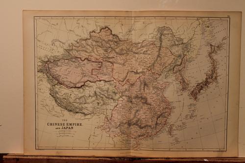 1882 Map of the Chinese Empire and Japan (1 of 3)
