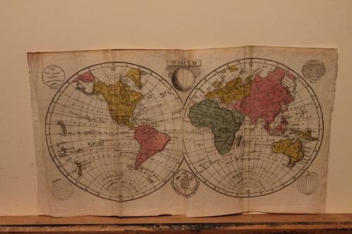 1808 World Hemispherical Map (1 of 3)
