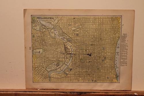 1890 Map of Philadelphia: Title: 1890 Map of Philadelphia Author: Watson Medium: Ink on Paper Dimensions: 14.5"X11" Description: Map of Philadelphia dated 1890. Printed and engraved by Watson in Chicago. Part of his World Atla