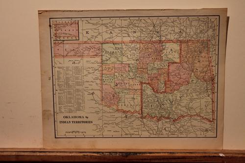 1892 Map of Oklahoma and the Indian Territory (1 of 3)