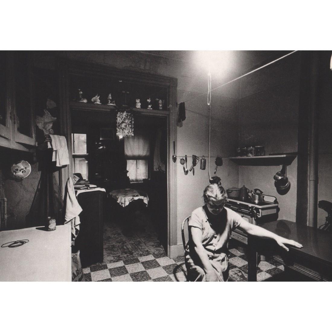 WALKER EVANS - East 120th Street, NYC: Artist: WALKER EVANS Print Title: East 120th Street, New York City, 1961 Beautifully printed, tissue covered gravure from the 1960s Medium: Sheet-fed Gravure Printing Date: 1966 Printed in the USA Ima