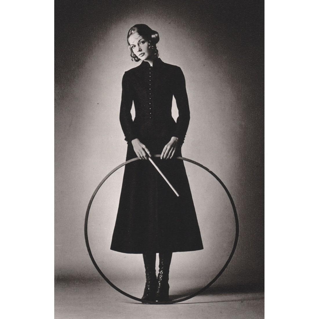 JEANLOUP SIEFF - Barbara for Vogue: Artist: JEANLOUP SIEFF Print Title: Barbara for Vogue, Dress by Yves Saint-Laurent. 1969 Medium: Sheet-Fed Gravure Printing Date: 1980's Printed in France Image Size: 6.5 x 4.25 inches Jeanloup Sieff