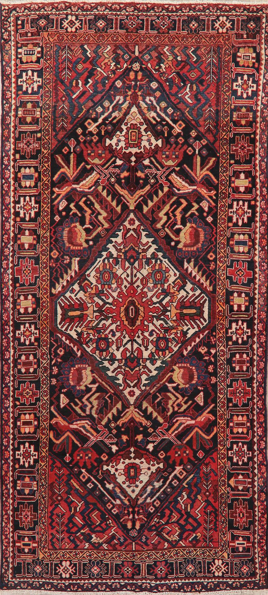 Antique Geometric Bakhtiari Persian Area Rug 5x12 (1 of 20)