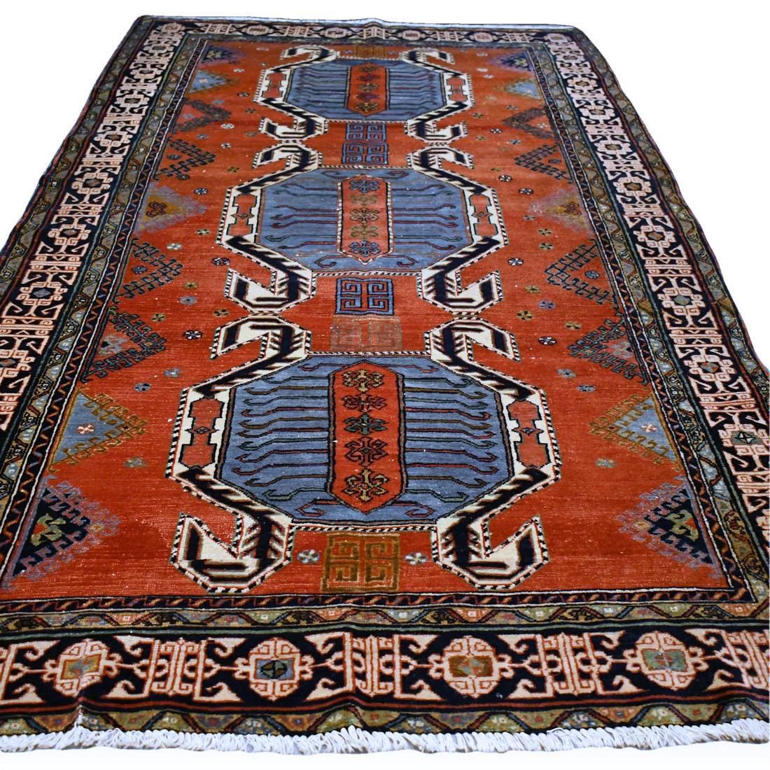 Antique 1800s collectors Lenkoran Kazak rug - 8 x 4.2 (1 of 7)