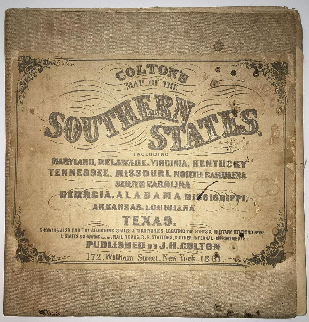 ColtonÃ¢â‚¬â„¢s map of the Southern States. (1 of 20)