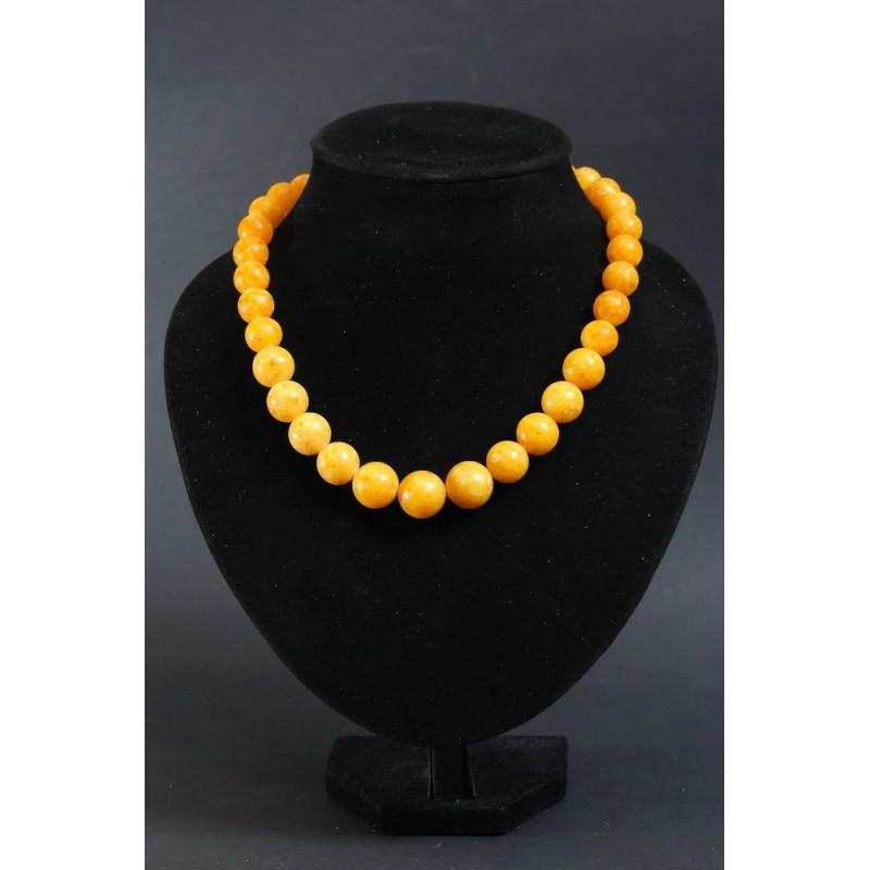 55g Natural pressed Baltic amber necklace yellow color (1 of 16)
