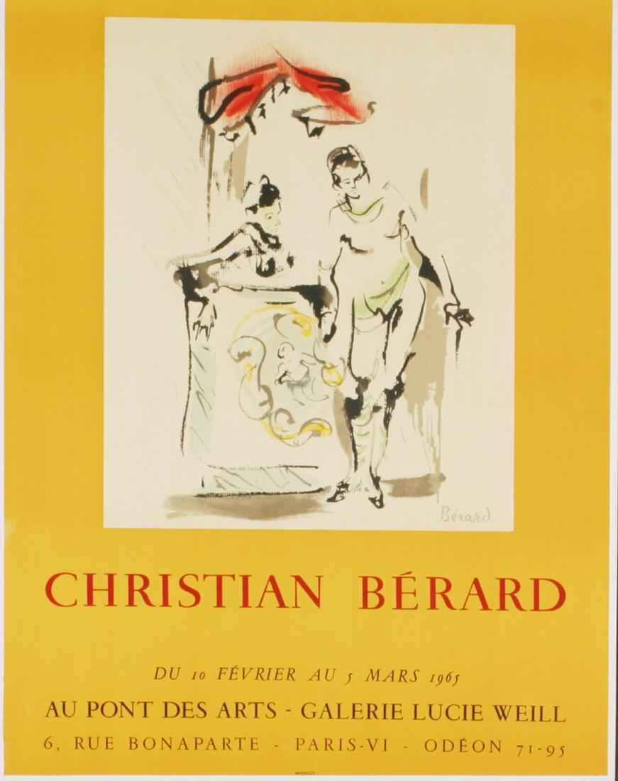 Christian Berard - Galerie Lucie Weill: Artist: Christian Berard Title: Galerie Lucie Weill Additional Information: "Galerie Lucie Weill" by Christian Berard, 1965 Unsigned Lithograph. Paper size is 25 x 19 inches, with an image size of 15.