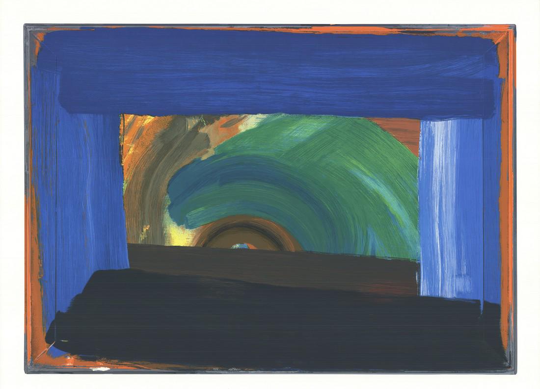 Howard Hodgkin - Gossip (No Text): Artist: Howard Hodgkin Title: Gossip (No Text) Additional Information: "Gossip (No Text)" by Howard Hodgkin, 1995 Unsigned Serigraph. Paper size is 32.25 x 45 inches, with an image size of 29.25 x 41 
