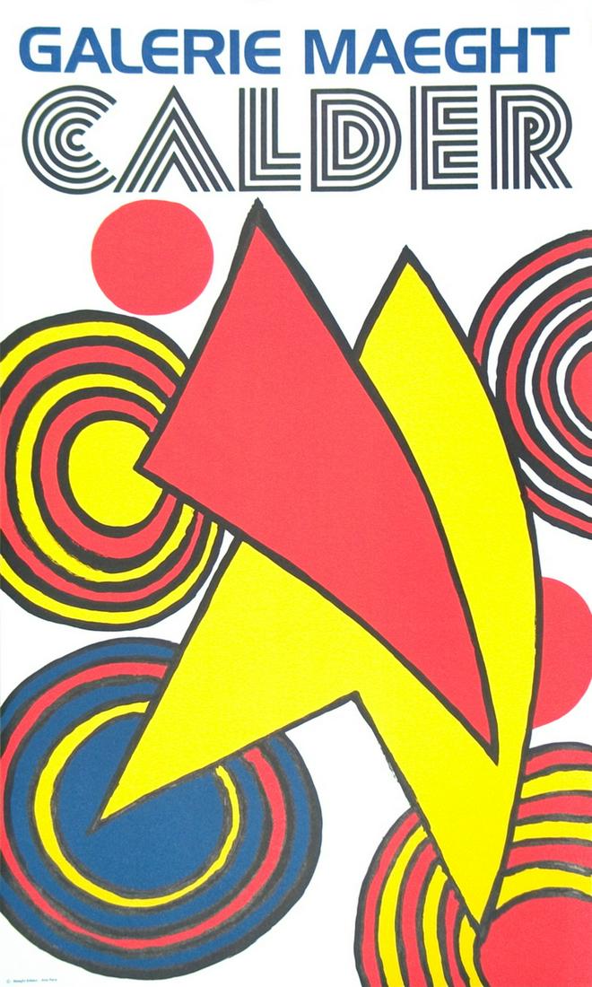 Alexander Calder - Triangles Et Spirales: Artist: Alexander Calder Title: Triangles Et Spirales Additional Information: "Triangles Et Spirales" by Alexander Calder, 1973 Unsigned Lithograph. Paper size is 31.5 x 19 inches, with an image size 