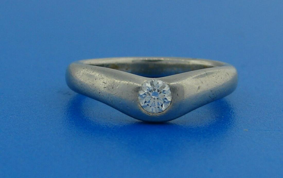 Elegant TIFFANY & Co ELSA PERETTI DIAMOND PLATINUM BAND (1 of 9)