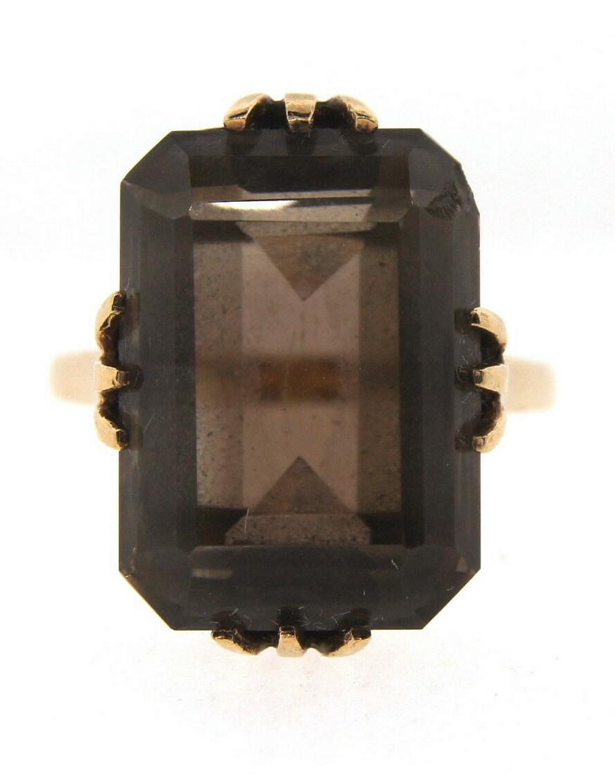 CHIC 9k Yellow Gold & Topaz Ring Circa 1900!: DK 9k Gold & Topaz Ring Unique… Stylish & Classic! A dream of every woman and man & YOU CAN MAKE IT TRUE! This elegant ring is one of a kind! Now you have a chance to purchase it just at a fract