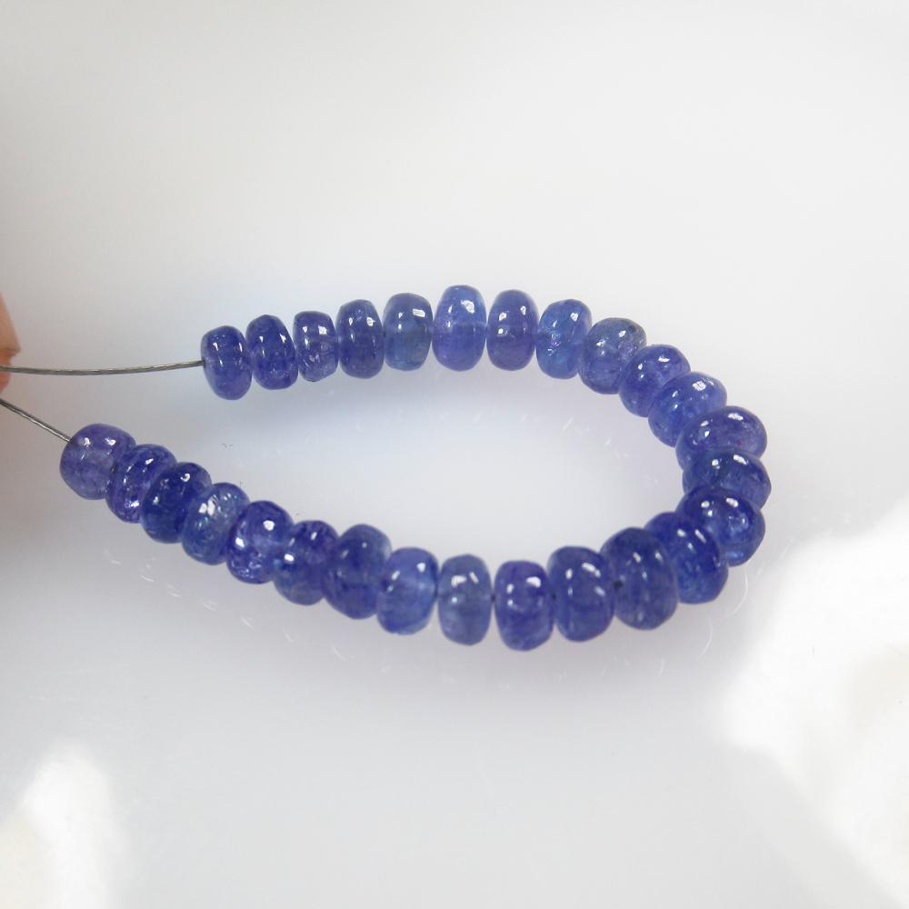 14.48 Ctw Natural 30 Drilled Tanzanite Round Beads: No Reserve! Title: 14.48 Ctw Natural 30 Drilled Tanzanite Round Beads Stone Clarity: Transparent Gemstone: Tanzanite Beads Carat Weight: 14.48 Size/Dimensions: 4.00 - 4.50 mm / 30 PC's Additional Info