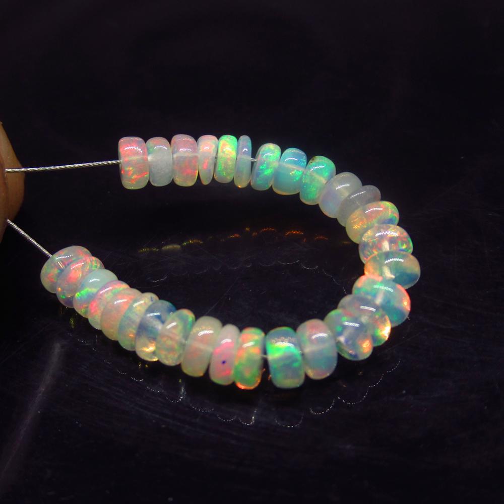 5.17 Ctw Natural 30 Drilled Fire Opal Beads (1 of 2)