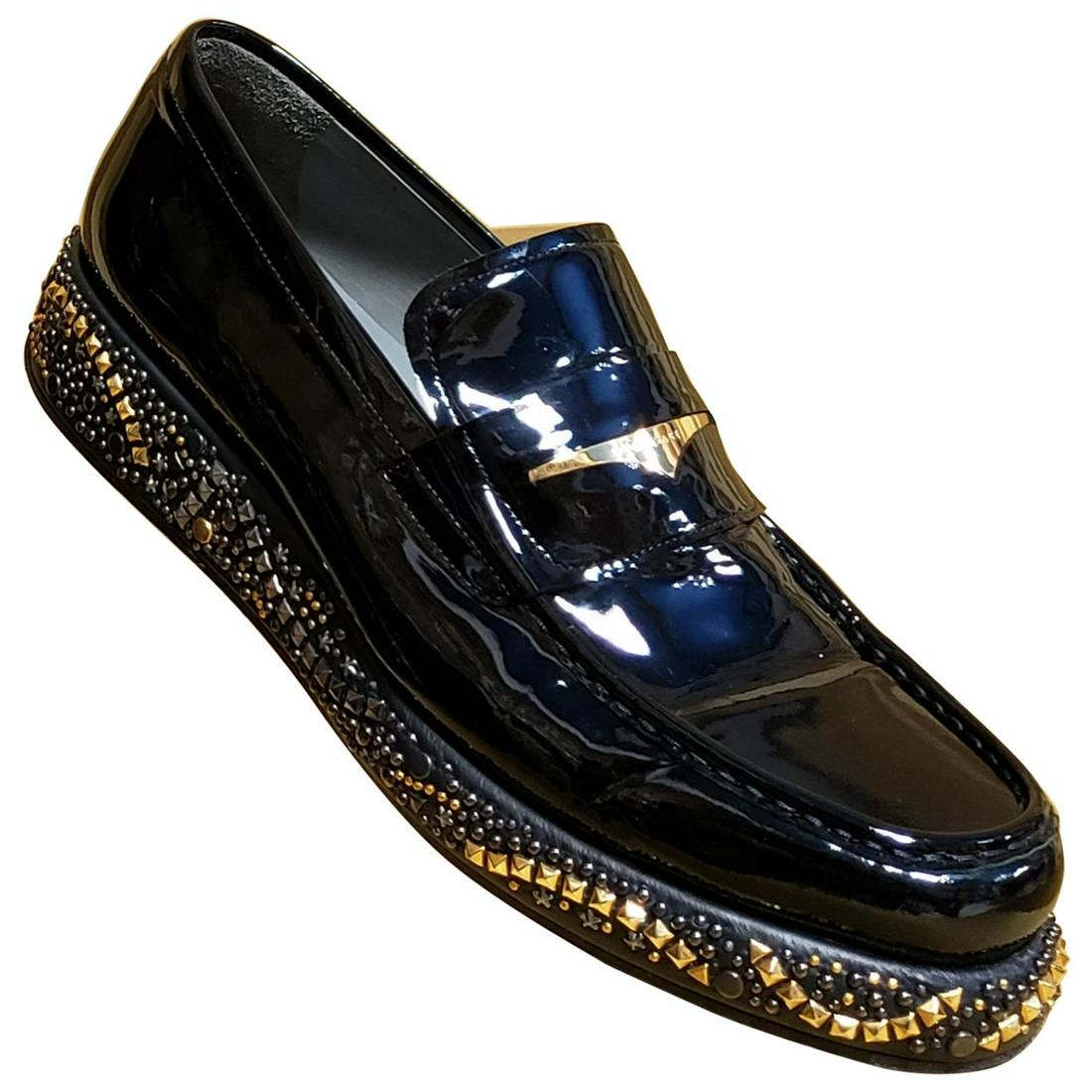F2013 look #28 NEW VERSACE BLACK PATENT LEATHER LOAFERS (1 of 6)