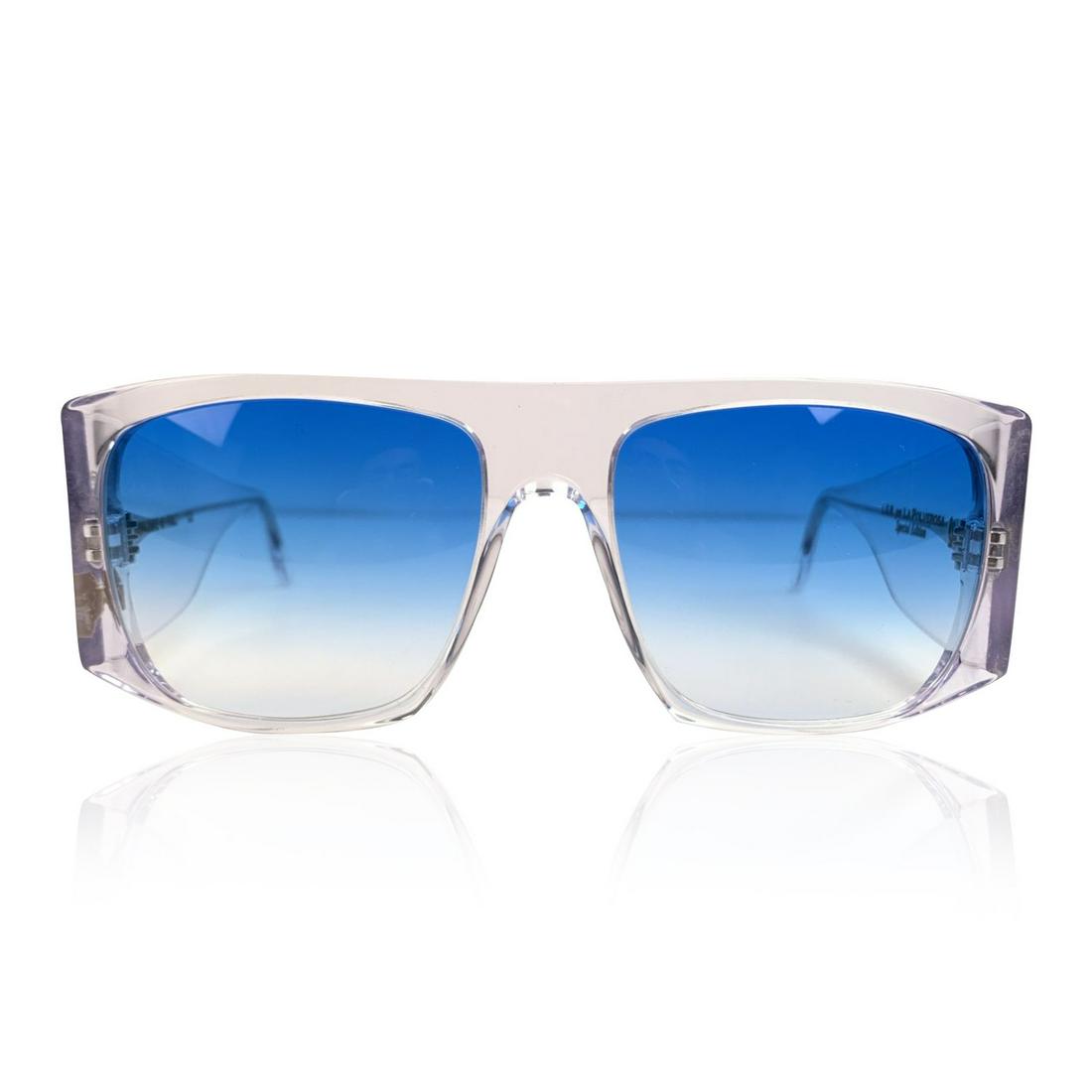 L.G.R. Unisex Hunting Sunglasses Special Edition: Transparent clear Handmade Sunglasses by LGR. Acetate frame. Special edition model designed and inspired for La Polverosa a splendid Italian location in Tuscany Italy. Unisex Hunting or Shooting style