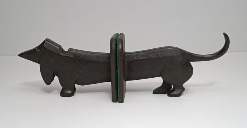Antique Dachshund Dog Cast Iron Bookends (1 of 7)