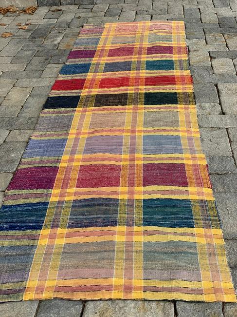 Spectacular early 20th c Rag Carpet (1 of 6)