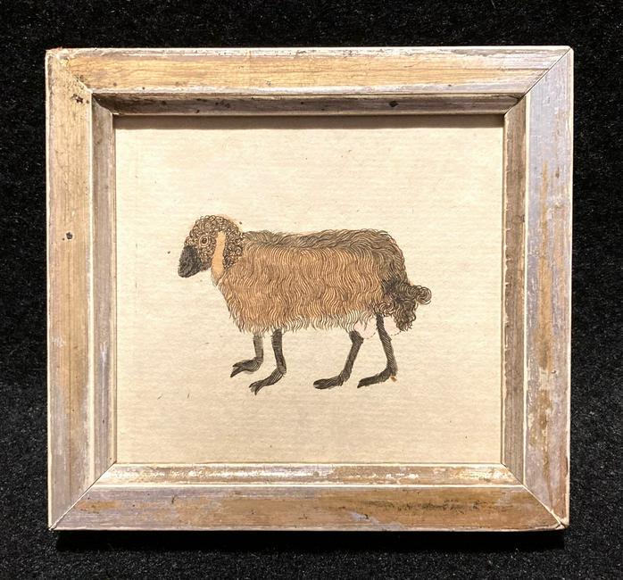 C1800 sheep hand colored copperplate engraving (1 of 2)