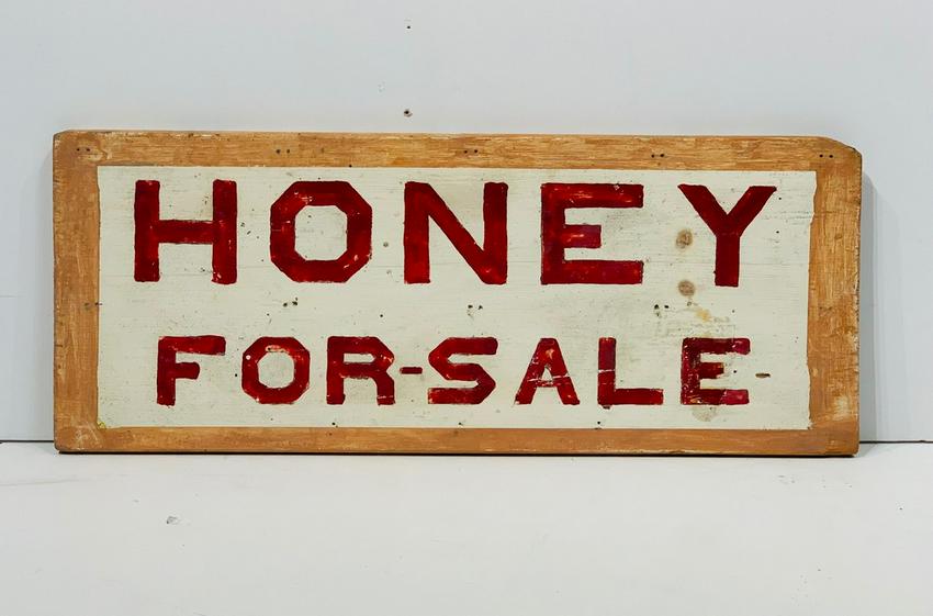 Early 20th c HONEY FOR-SALE Sign (1 of 6)