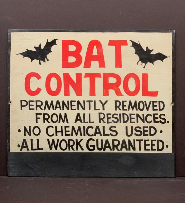 Vintage BAT CONTROL Upstate NY Sign (1 of 6)